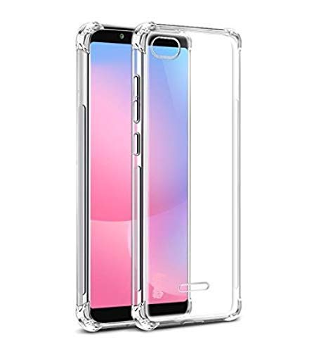 E-COSMOS for Redmi 6A Case Cover Slim Crystal Clear Soft TPU Back Cover (Transparent)