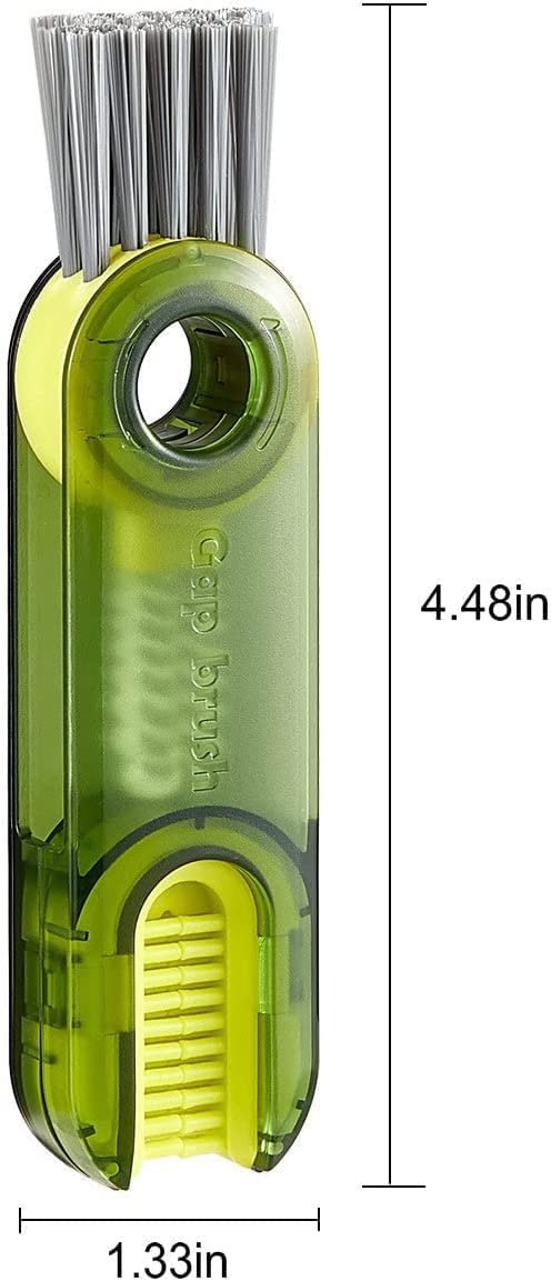 E-COSMOS 3 in 1 Cup Lid Gap Cleaning Brush Set, Multifunctional Insulation Bottle Cleaning Tools, Mutipurpose Tiny Silicone Cup Holder Cleaner, Home Kitchen Cleaning Kitchen Tools (1PC,Multicolor)