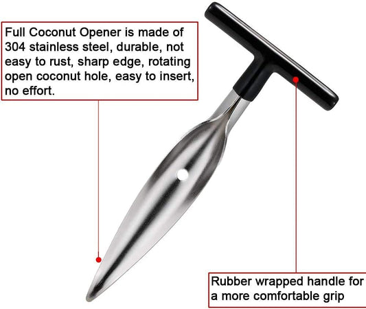 E-Cosmos Stainless Steel Coconut Opener Tool, Coconut Driller, Coconut Opener Machine, Coconut Opener Knife, Coconut Water Opener- (Pack- 1)