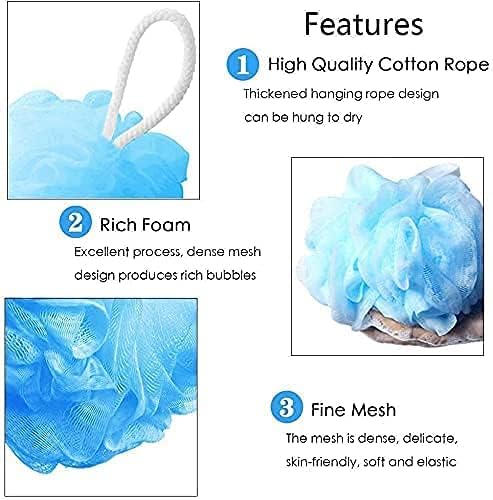 E-COSMOS Bath Sponge Round Loofah and Back Scrubber for Men and Women (Pack Of 2)