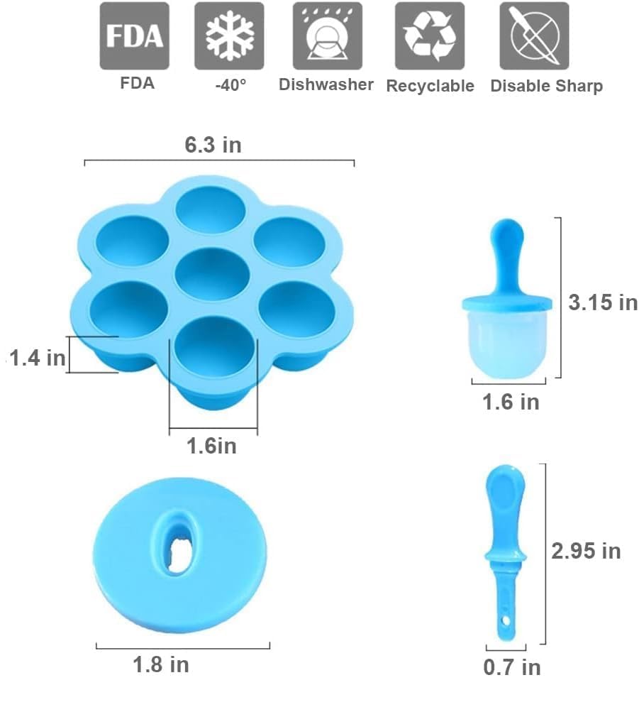 E-COSMOS Reusable Silicone Popsicle Mould Set - Fun Kulfi Maker for Kids