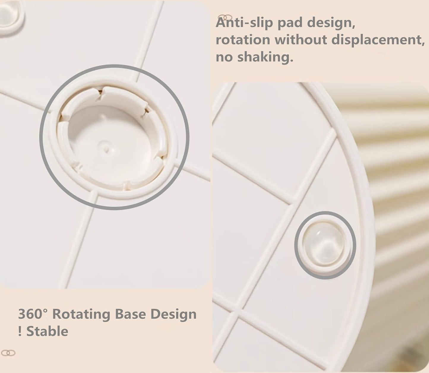 E-COSMOS 360 Degree Rotating Desk Makeup Brush Organizers and Desk Desktop Storage