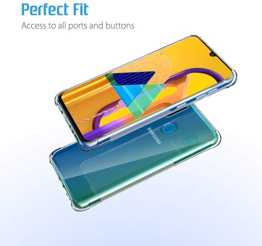 E-COSMOS for Samsung M30S / Samsung M21 Case Cover Slim Crystal Clear Soft TPU Back Cover (Transparent)