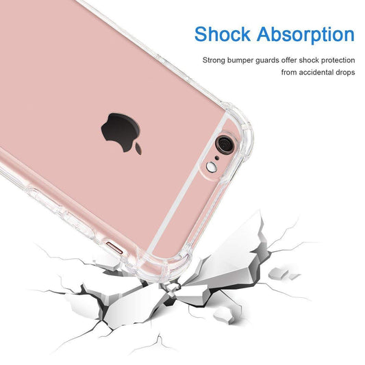 E-COSMOS Back Cover for Apple iPhone 6 (TPU+Plastic_Transparent)