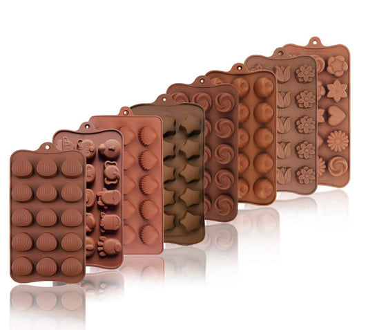 E-COSMOS Chocolate Silicon Mould, Random Design Chocolate Mould for Baking Making Chocolates
