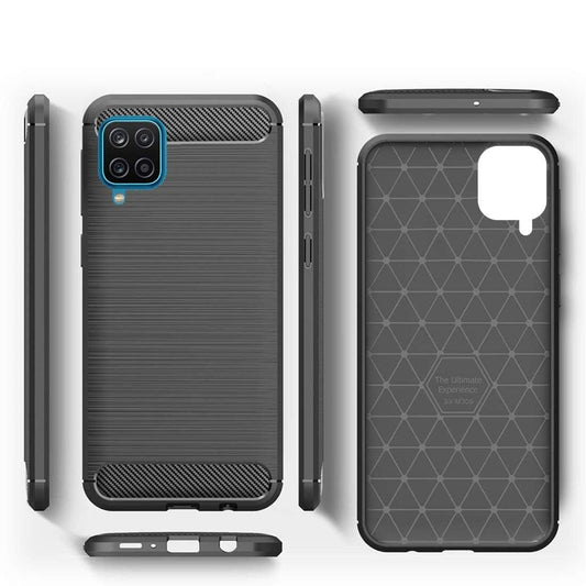 E-COSMOS Back Cover for Samsung Galaxy A12 (Carbon Fibre | Black | Textured)…