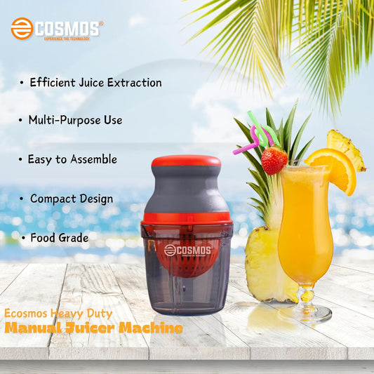 E-COSMOS Hand Press Juicer Machine | Lemon Squeezer | Reduce Effort Needed