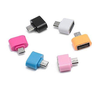 E-Cosmos Mini OTG Adapter to USB 2.0 Adapter for Smartphones and Tablets (Assorted Colours)