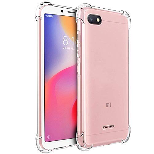E-COSMOS for Redmi 6A Case Cover Slim Crystal Clear Soft TPU Back Cover (Transparent)