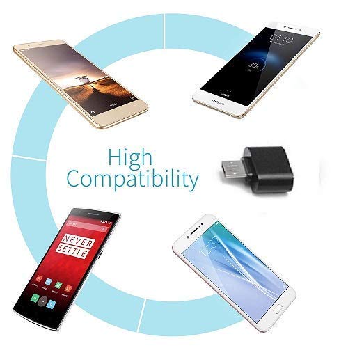 E-Cosmos Mini OTG Adapter to USB 2.0 Adapter for Smartphones and Tablets (Assorted Colours)