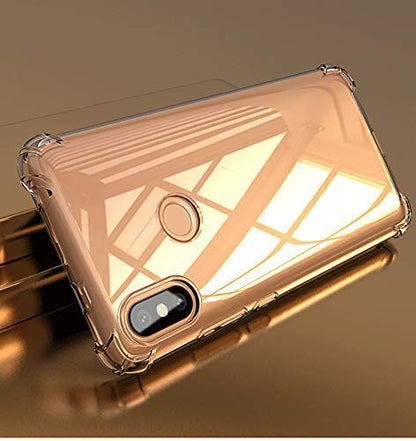 E-COSMOS for Redmi Note 5 Pro Case Cover Slim Crystal Clear Soft TPU Back Cover (Transparent)