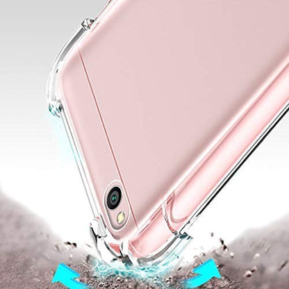 E-COSMOS for Redmi 6A Case Cover Slim Crystal Clear Soft TPU Back Cover (Transparent)