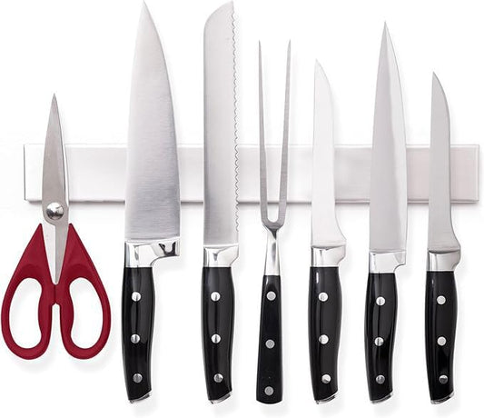 E-COSMOS 12 Inch Stainless Steel Magnetic Knife Bar with Multipurpose Use (12 INCH)