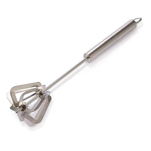 E-Cosmos Free Stainless Steel Hand Push Whisk Blender ,Beater Milk Frother, Mixer Stirrer, Blending, Egg Beater, Stirring Lassi/Butter Milk Maker/Mixer, Silver, Medium