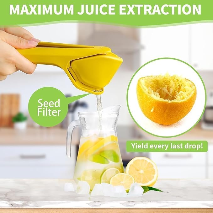 E-COSMOS Hand Press Juicer Machine | Lemon Squeezer | Reduce Effort Needed