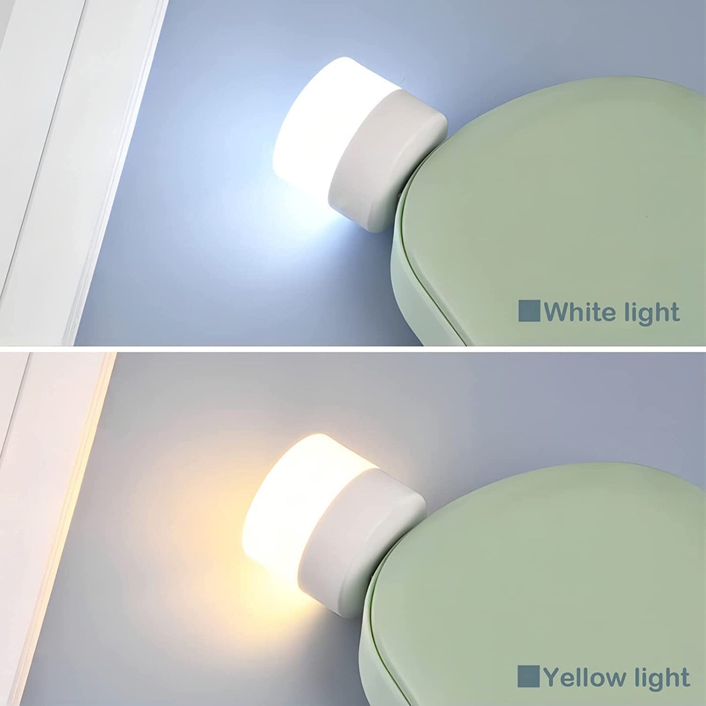 E-COSMOS Plug in Led Night Light Mini USB Led Light Flexible USB Led Ambient Light Mini USB Led Light, Led Portable Car Bulb, Indoor, Outdoor, Reading, Kitchen,Sleep (4 Pcs) - Plastic, White
