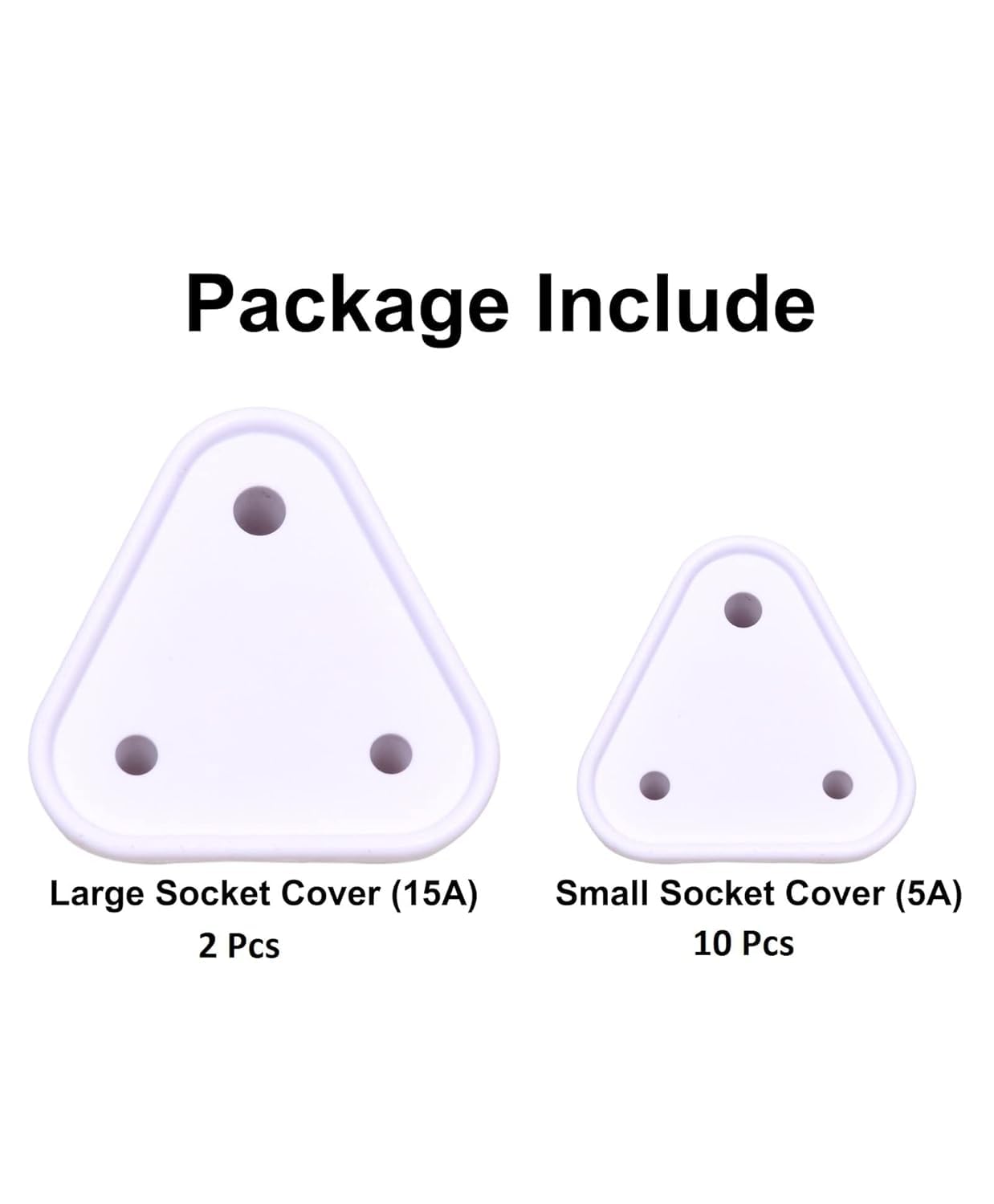 E-COSMOS E-COSMOS Baby Safety Electric Socket Plug Cover Guards (Pack of 12) White