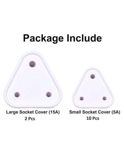 E-COSMOS E-COSMOS Baby Safety Electric Socket Plug Cover Guards (Pack of 12) White