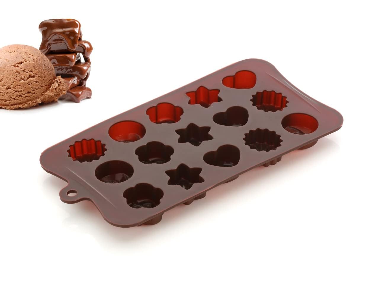 E-COSMOS Chocolate Silicon Mould, Random Design Chocolate Mould for Baking Making Chocolates