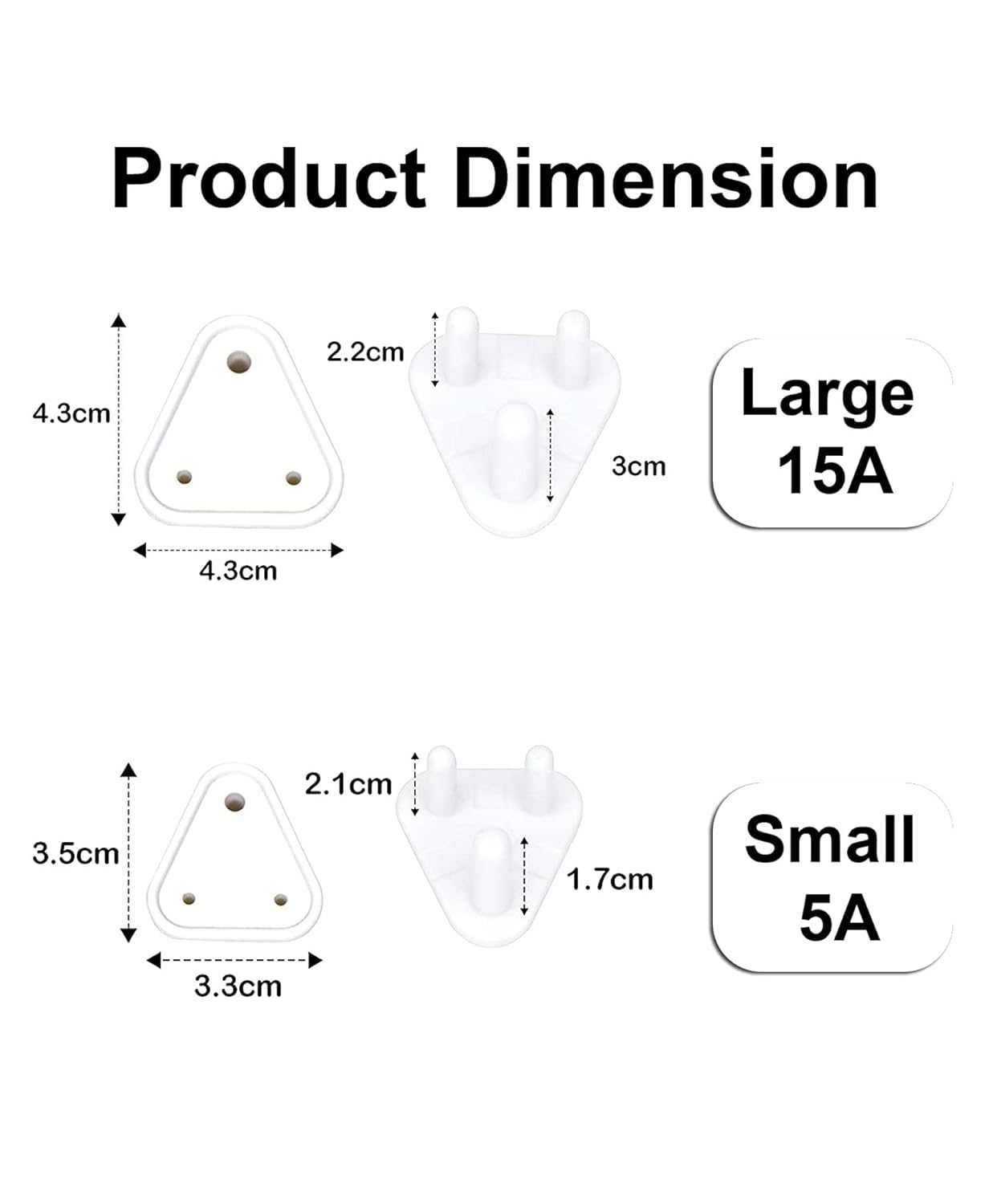 E-COSMOS E-COSMOS Baby Safety Electric Socket Plug Cover Guards (Pack of 12) White