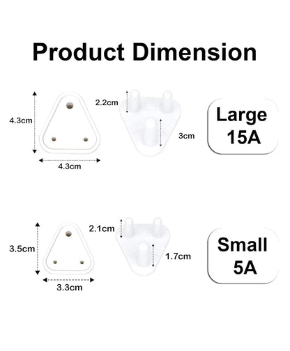 E-COSMOS E-COSMOS Baby Safety Electric Socket Plug Cover Guards (Pack of 12) White