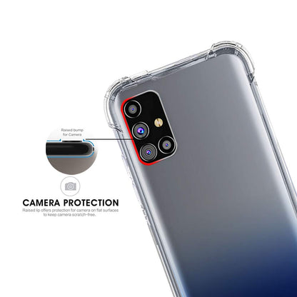E-COSMOS for Samsung Galaxy M31S Case Crystal Clear Soft TPU Back Cover (Transparent)