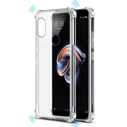 E-COSMOS for Redmi Note 5 Pro Case Cover Slim Crystal Clear Soft TPU Back Cover (Transparent)