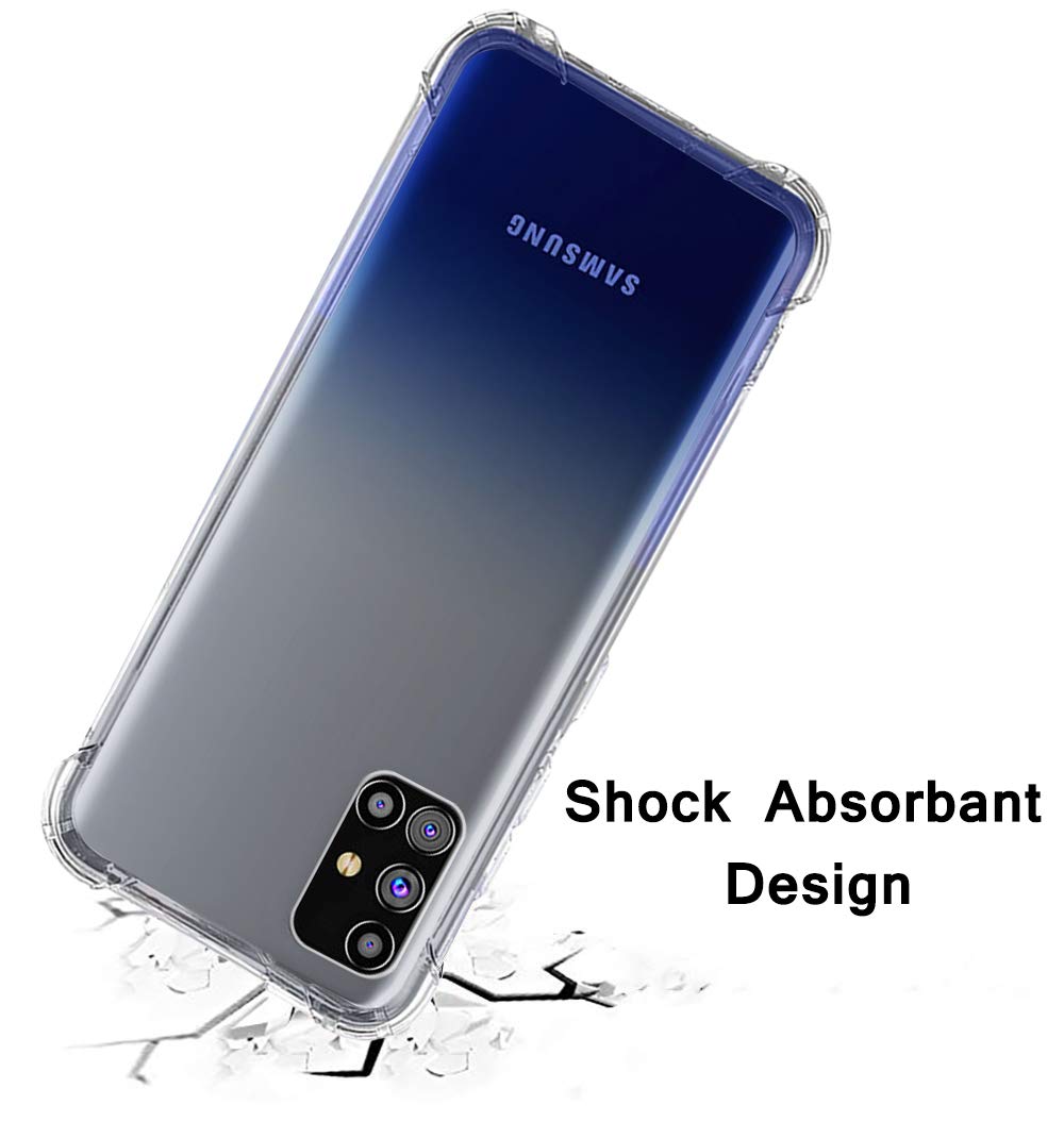 E-COSMOS for Samsung Galaxy M31S Case Crystal Clear Soft TPU Back Cover (Transparent)