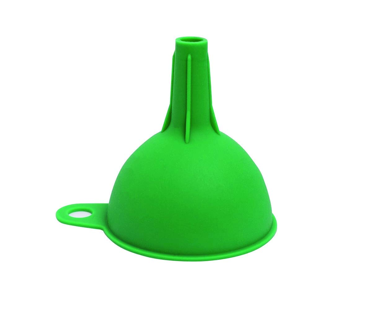 E-COSMOS Silicone Rubber Funnel for Kitchen, Set of 1, Green