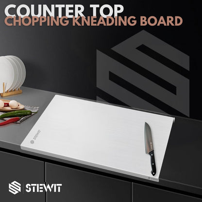 Stewit® Large Stainless Steel Cutting Board for Kitchen,Chopping Board for Meat, Vegetables & Fruit, Extra Large Heavy Duty Countertop Surface, Easy to Clean & Durable