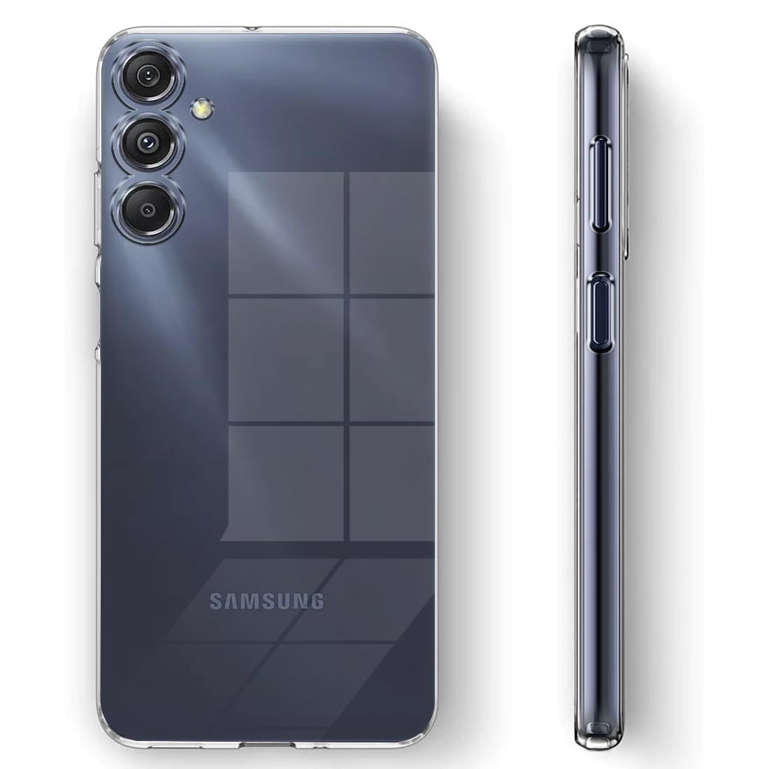 E-COSMOS for Samsung Galaxy M34 5G Case Cover Slim Crystal Clear Soft TPU Back Cover (Transparent)