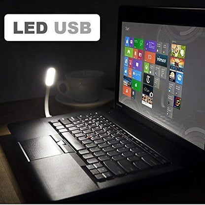 E-COSMOS Plastic 5V 1.2W Portable Flexible USB Led Light (Colors May Vary, Small, Wedge, Set of 2 Pieces)
