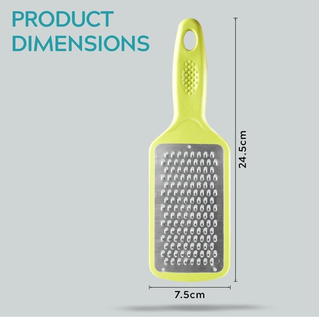 E-COSMOS Stainless Steel Cheese Grater & Lemon Zester for Kitchen- Cheese, Lemon, Ginger, Garlic, Chocolate, Vegetables & Fruits Shredder with Protective Cover, Adrak Grater, Dishwasher Safe