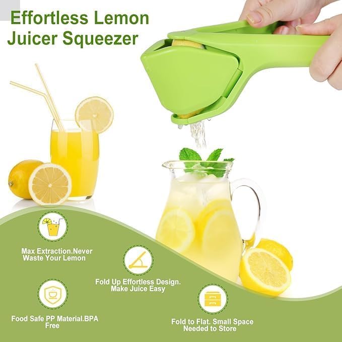 E-COSMOS Hand Press Juicer Machine | Lemon Squeezer | Reduce Effort Needed