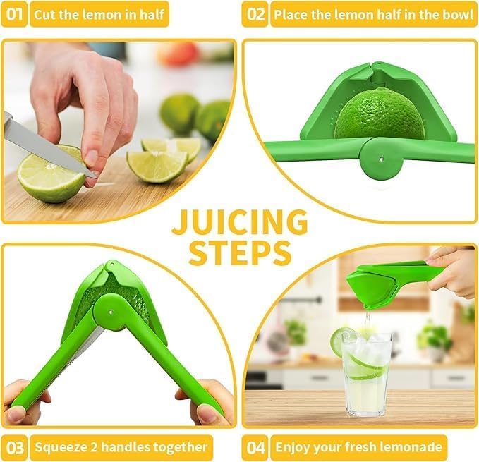 E-COSMOS Hand Press Juicer Machine | Lemon Squeezer | Reduce Effort Needed