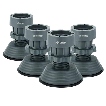 E-COSMOS Refrigerator Stand, Washing Machine Stand,Height Adjustment Feet for Refrigerators, Fridge Stands for Single Door and Double Door with Anti-Slip Rubber (Pack of 4) (Pyramid)