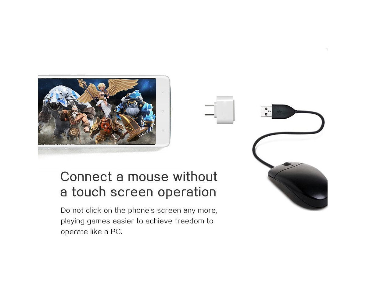 E-Cosmos Mini OTG Adapter to USB 2.0 Adapter for Smartphones and Tablets (Assorted Colours) Set of 2