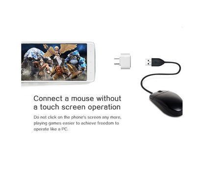 E-Cosmos Mini OTG Adapter to USB 2.0 Adapter for Smartphones and Tablets (Assorted Colours) Set of 2