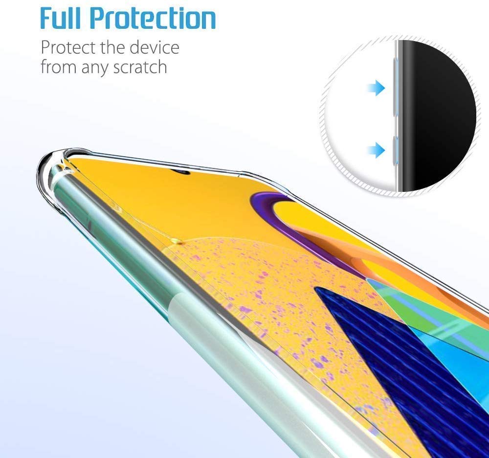 E-COSMOS for Samsung M30S / Samsung M21 Case Cover Slim Crystal Clear Soft TPU Back Cover (Transparent)