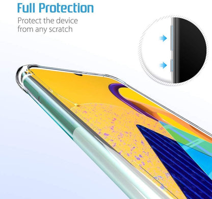 E-COSMOS for Samsung M30S / Samsung M21 Case Cover Slim Crystal Clear Soft TPU Back Cover (Transparent)