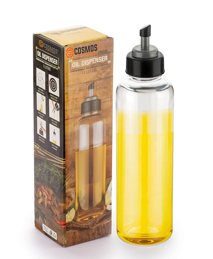 E-COSMOS Olive Oil Dispenser Bottle for Kitchen - 2 in 1 Oil Dispenser and Oil Sprayer for Cooking, Air Fryer, Salad, 500ml Olive Oil Sprayer (Multicolor)