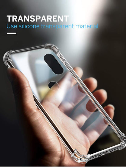 E-COSMOS for Redmi Note 5 Pro Case Cover Slim Crystal Clear Soft TPU Back Cover (Transparent)