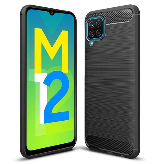E-COSMOS Back Cover for Samsung Galaxy A12 (Carbon Fibre | Black | Textured)…
