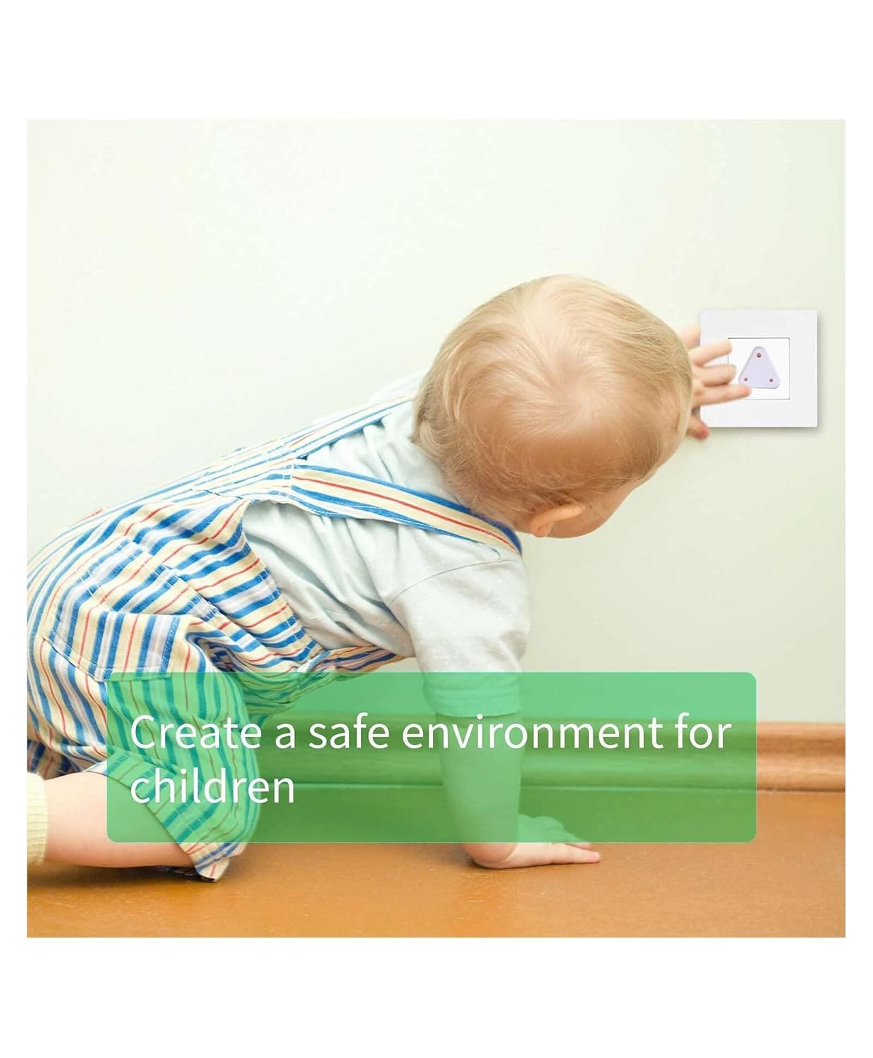 E-COSMOS E-COSMOS Baby Safety Electric Socket Plug Cover Guards (Pack of 12) White