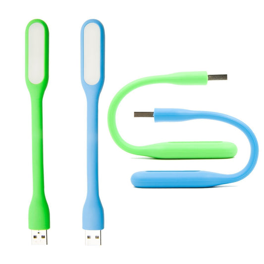 E-COSMOS Plastic 5V 1.2W Portable Flexible USB Led Light (Colors May Vary, Small, Wedge, Set of 2 Pieces)