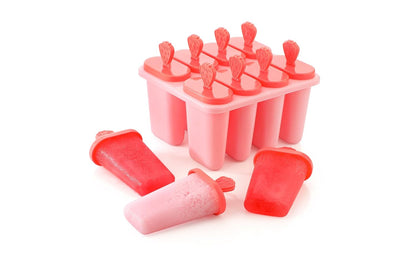 E-COSMOS Set of 6 Plastic 100% Food Grade Ice Lolly Mould - Multicolour