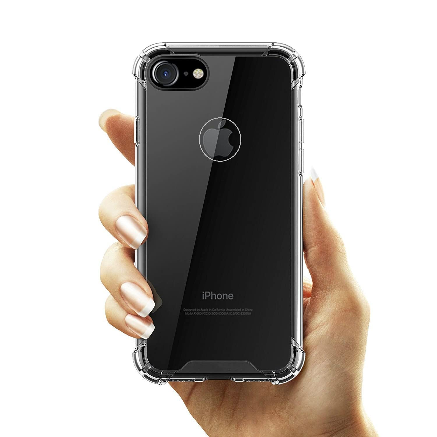 E-COSMOS Back Cover for Apple iPhone 6 (TPU+Plastic_Transparent)