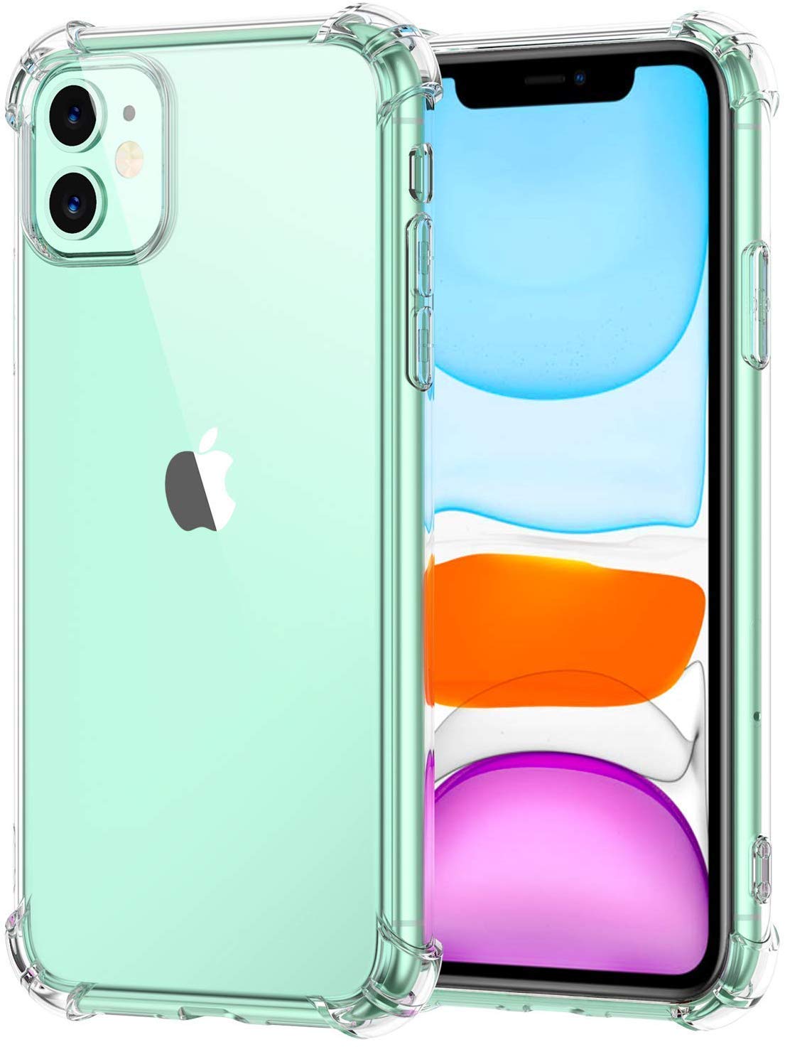 E-COSMOS Back Cover for iPhone 11 (Silicone_Transparent)