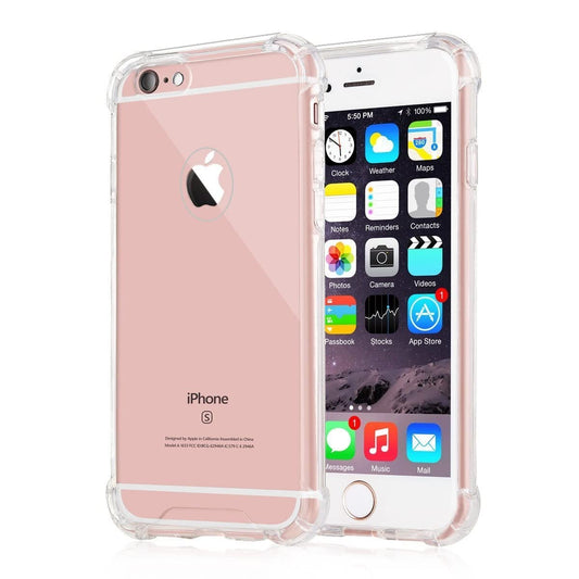 E-COSMOS Back Cover for Apple iPhone 6 (TPU+Plastic_Transparent)