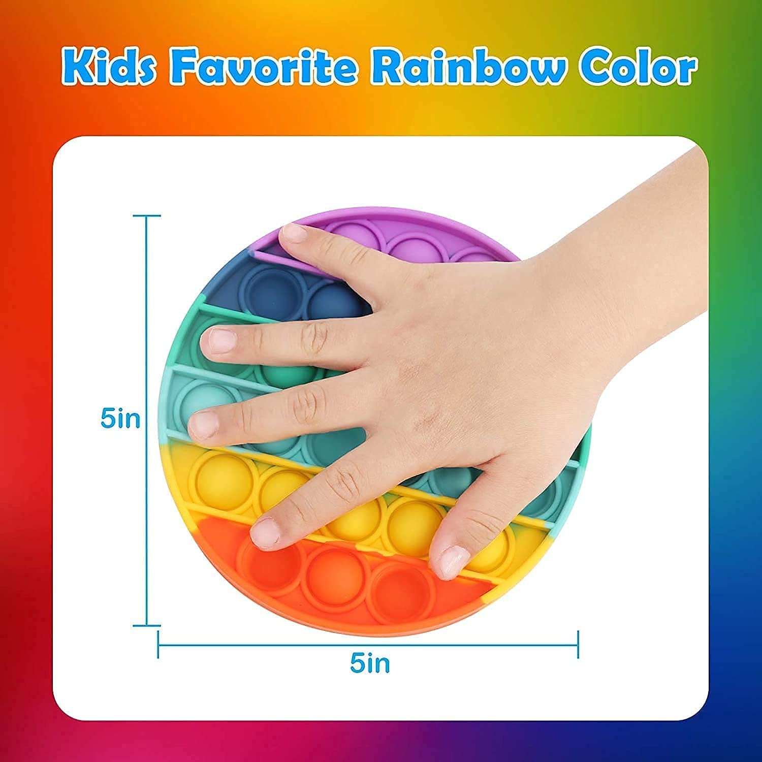E-COSMOS Pop It Fidget Toys,Push Pop Bubble Fidget Sensory Toy,Autism Special Needs Silicone Stress Relief Toy, Fidget Toy Sensory Toy Novelty Gifts for Kids Adults (Pack of 2)
